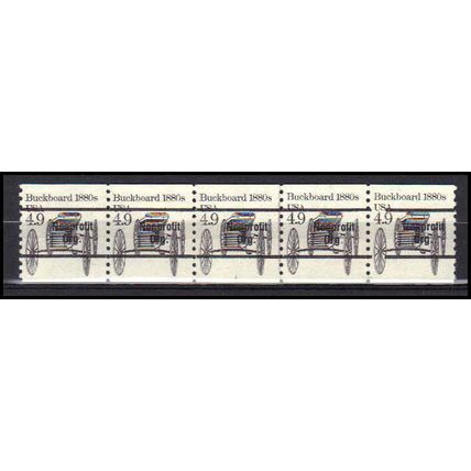 2124a 4.9c Buckboard Fine MNH Dry Gum PNC 1/5 Gap 1R X0325