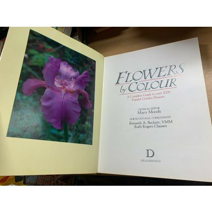 1990 "FLOWERS IN COLOUR" GARDEN FLOWERS LARGE HEAVY 1.9kg HARDBACK BOOK (P8)