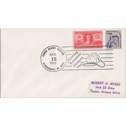 US Event Cover 1978 POMEX Exhibit Station Volunteer Firemen ZAYIX 061122-SM31