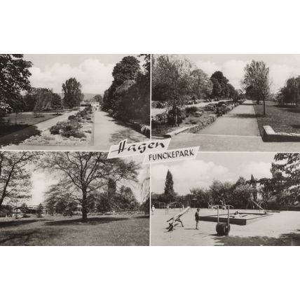 Hagen Funckepark German Park Real Photo Old Postcard