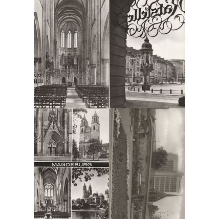 Magdeburg Germany Promenade 4x Real Photo Old Postcard s