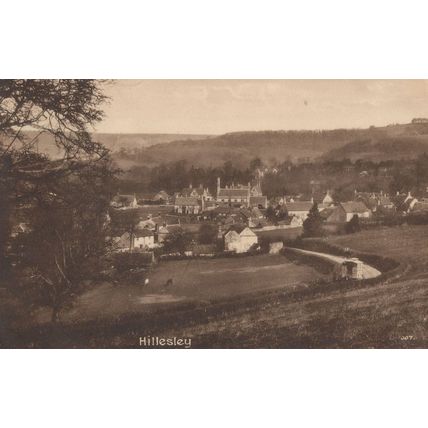 Hillesley Old Aerial Gloucester Postcard