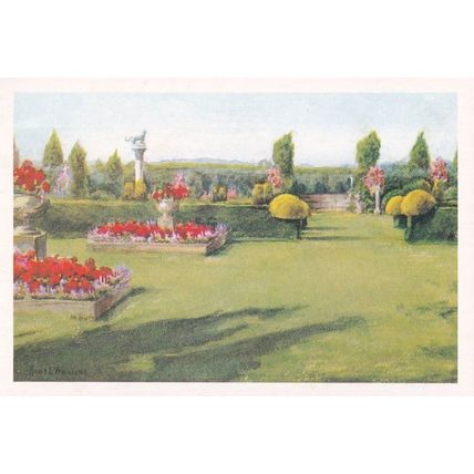 Peto's Formal Lawns Yew Tree Walk Easton Lodge Great Dunmow Postcard