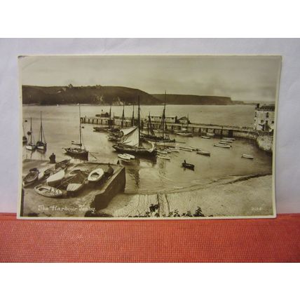 THE HARBOUR, TENBY, pembroke, WALES used postcard by john maclaren 1934 pm =