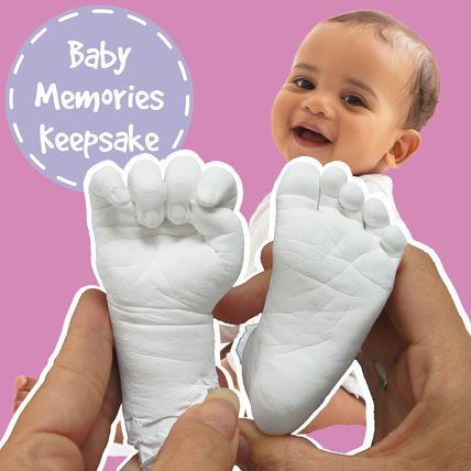 New Baby Gift Keepsake Present Parents Newborn Plaster Mold Hand Print Footprint