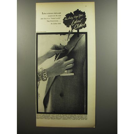 1953 Lebow Clothes Ad - photo by Stephen Colhoun - The lady says yes