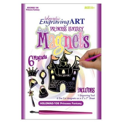 Royal & Langnickel Engraving Art Die Cut Magnets Princess Fantasy