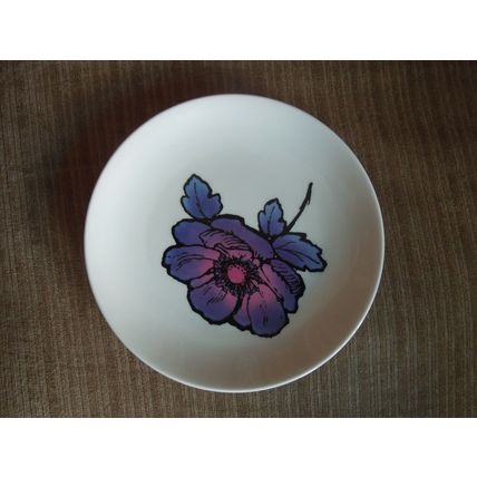 Susie Cooper Wedgwood Blue Anemone Cup Saucer Plate Trio