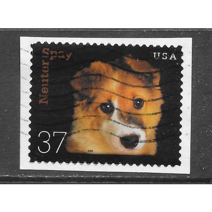 USA 2002 DOG USED CDS NEUTER SPAY 37c PETS