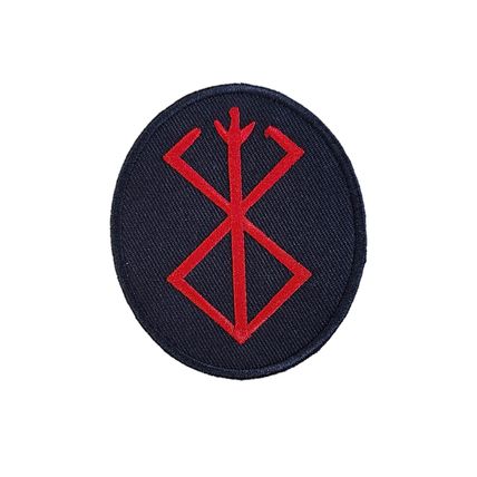 Premium Viking Embroidered Patch Berserker Sacrifice Symbol Iron On 7cmx6cm P634