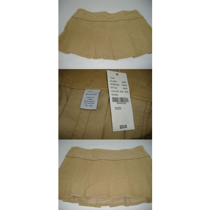New Junior Womens 15 LILU Khaki Corduroy Skirt 38 Waist MSRP $30