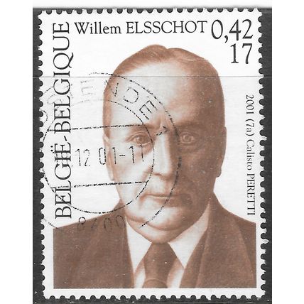 BELGIUM BELGIQUE BELGIE 2001 WILLEM ELSSCHOT USED DATED COPY