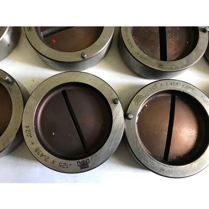 LOT 19 MATE .219X2.375 RECTANGULAR TURRET PUNCH SLUG FREE DIES,3-1/2" O.D.,AB