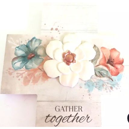 Mathew 18:20 Wall Cross Floral 27.5 CM Gift Christian Home Decor Jesus Faith