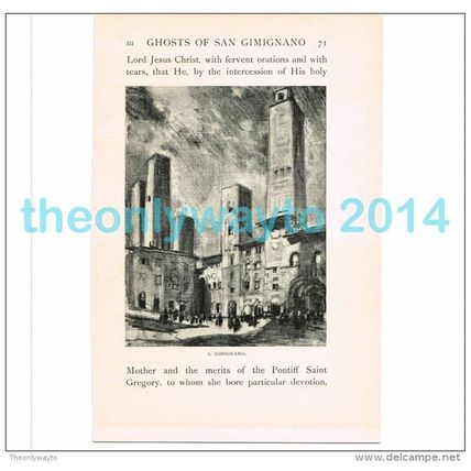 SAN GIMIGNANO (5), ITALY, BOOK ILLUSTRATION/PRINT, 1904