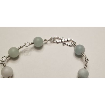 Handmade Sterling Silver Aquamarine Bracelet