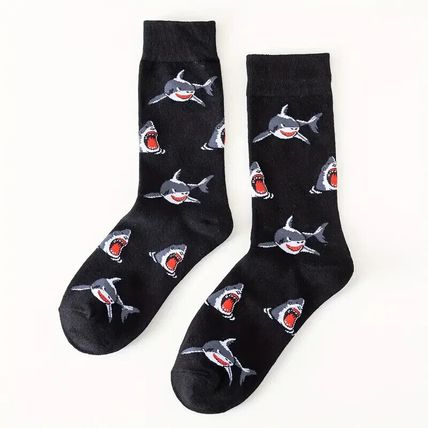 Novelty Shark Socks UK 6-11 Great White/Sea/Ocean Gift NEW