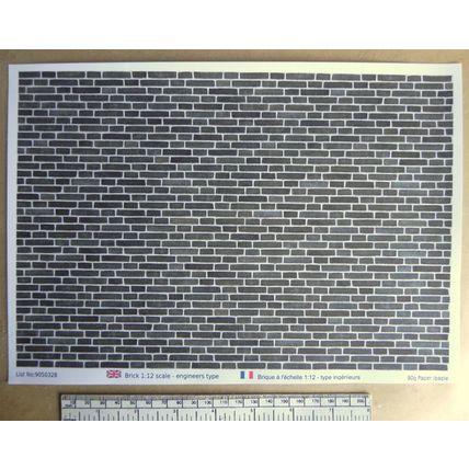 Papier brique – type ingénieurs – échelle 1/12 – feuille A4 (297 x 210mm)