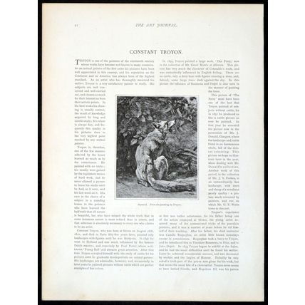 REYNARD 1893 Contant Troyon - fox PRINT