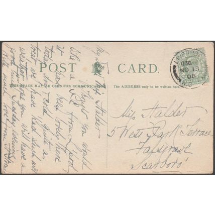 The Lake, Sefton Park, Liverpool, Lancashire, 1906 - Brown & Rawcliffe Postcard