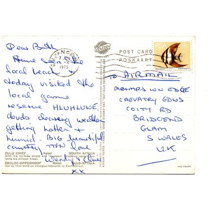 Zulu Chief - Natal - South Africa - Postally Used - Empangeni ??? October 1975