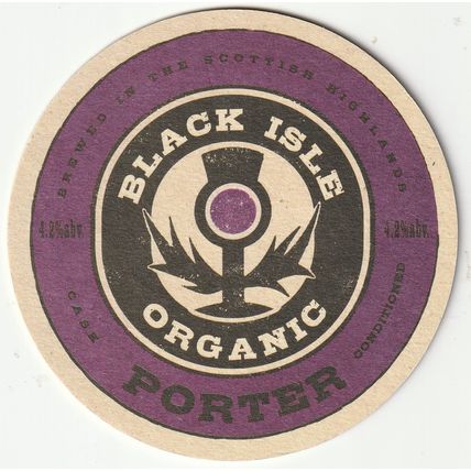 BEER MAT - BLACK ISLE BREWERY - PORTER - (Cat No 009) - (2014)