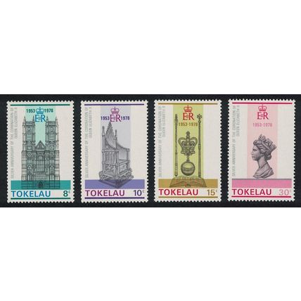 Tokelau 25th Anniversary of Coronation 4v 1978 MNH SG#61-64 Sc#61-64