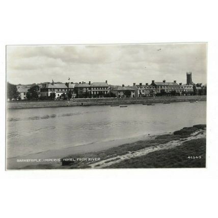 Barnstaple, Imperial Hotel From The River, Devon, RP Postcard.