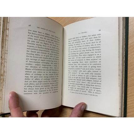 1890 JOHN RUSKIN "THE CROWN OF WILD OLIVE" INDUSTRY & WAR ANTIQUE BOOK (P4)