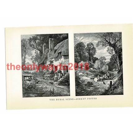 Rural Scene (2), Birket Foster, Book Illustration (Print), 1934