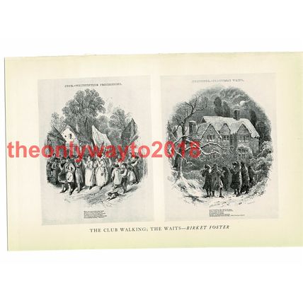 Club Walking, The Waits, Birket Foster, Book Illustration (Print), 1934