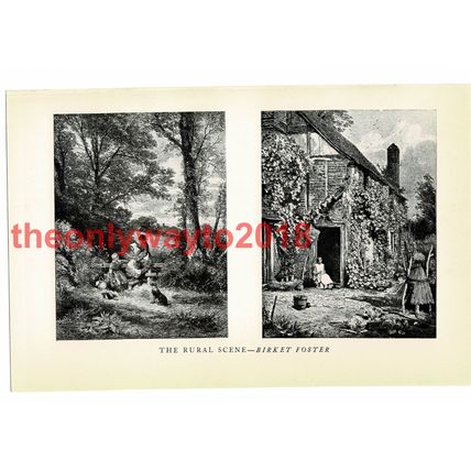 Rural Scene (1), Birket Foster, Book Illustration (Print), 1934