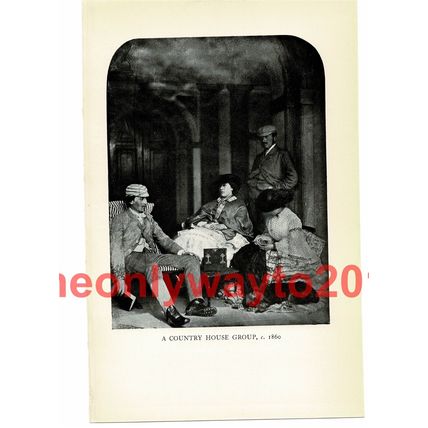 Country House Group (1), c1860, Book Illustration (Print), 1934