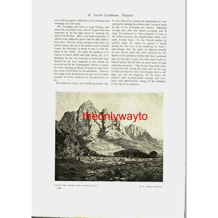 Westmorland, (South African Valley On Reverse), Book Illustration (Print), 1914
