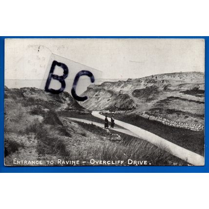 Postcard Entrance To Ravine Overcliff Drive Bournemouth Dorset Nr Poole