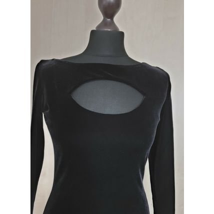 Moda International Black Velvet Dress Size S 8 - 10 UK