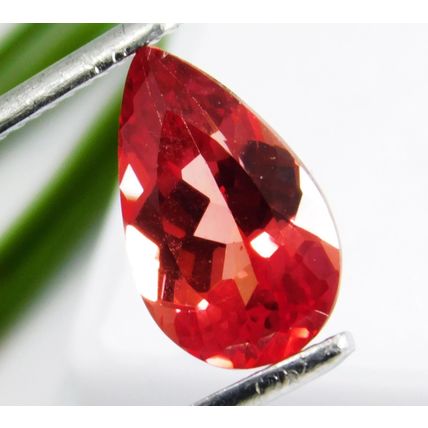 4.60 Ct Natural Mandarin Orange Peach Garnet Pear Cut Loose Gemstone
