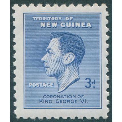 New Guinea 1937 3d blue Coronation SG209 unused