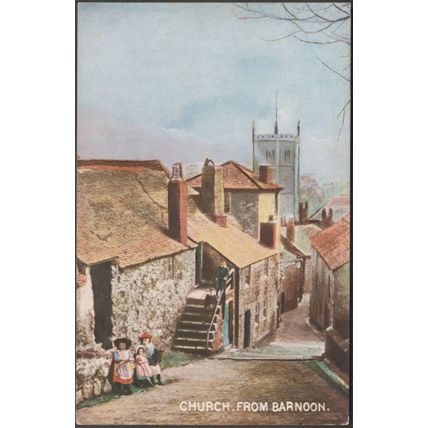 Church from Barnoon, St Ives, Cornwall, c.1905-10 - Hildesheimer Postcard