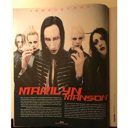OZZfest magazine 2001 Ozzy Osbourne cover Marilyn Manson back cover