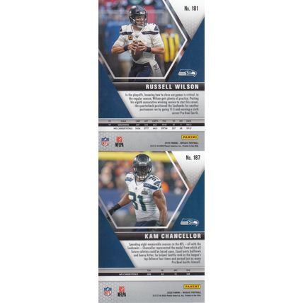 RUSSELL WILSON & KAM CHANCELLOR AUTO 2020 SEATTLE SEAHAWKS SUPER BOWL CHAMPIONS