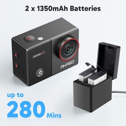AKASO EK7000 Pro 4K30Fps Action Camera with Touch Screen EIS 131Ft Waterproof Un