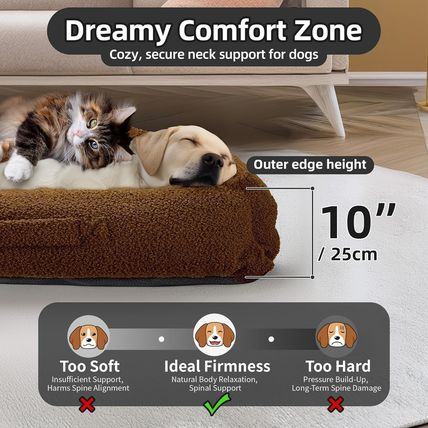 Sytopia Indestructible Chew Proof Dog Bed 42 Inch 60 Lbs, Anti-Anxiety Donut Cud