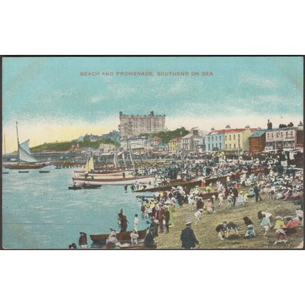 Beach and Promenade, Southend on Sea, Essex, c.1905 - GD&DL Postcard