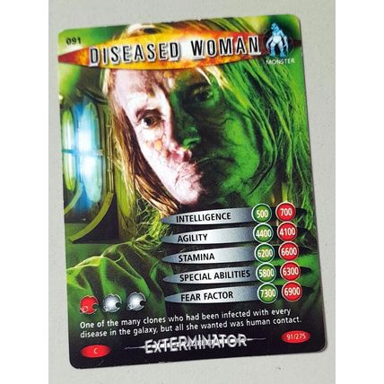 DOCTOR WHO : BATTLES IN TIME TRADING CARD : DISEASED WOMAN : CARD # 091 :