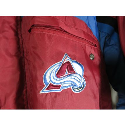 CCM NHL Hockey Colorado Avalanche Winter Jacket Fleece Lined Red Hooded Size Med