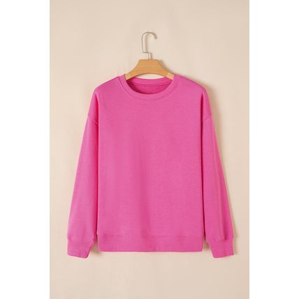 Bonbon Solid Classic Crewneck Pullover Sweatshirt
