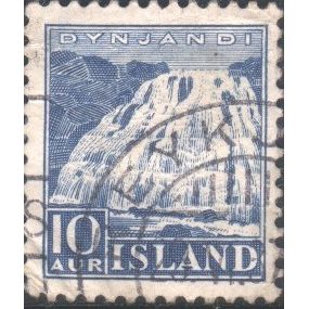 Iceland 1935 - SG214 - 10a blue - Dynjandi Falls - used 2