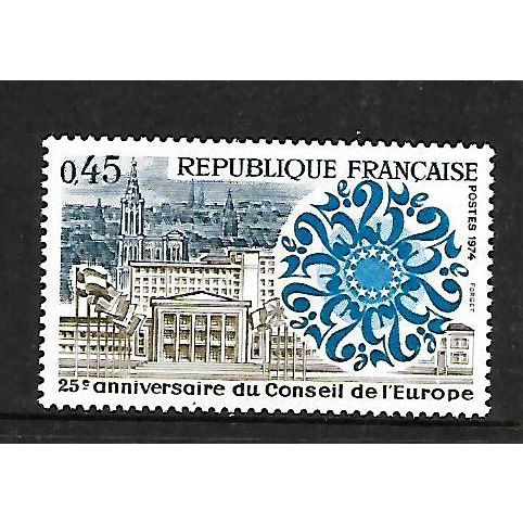 FRANCE 1974 45c COUNCIL HEADQUARTERS STRASBOURG SG 2041 M MINT