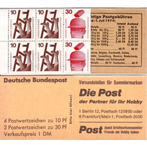 GERMANY BUND Markenheft MH 16 d ( **/mnh ) [La]
